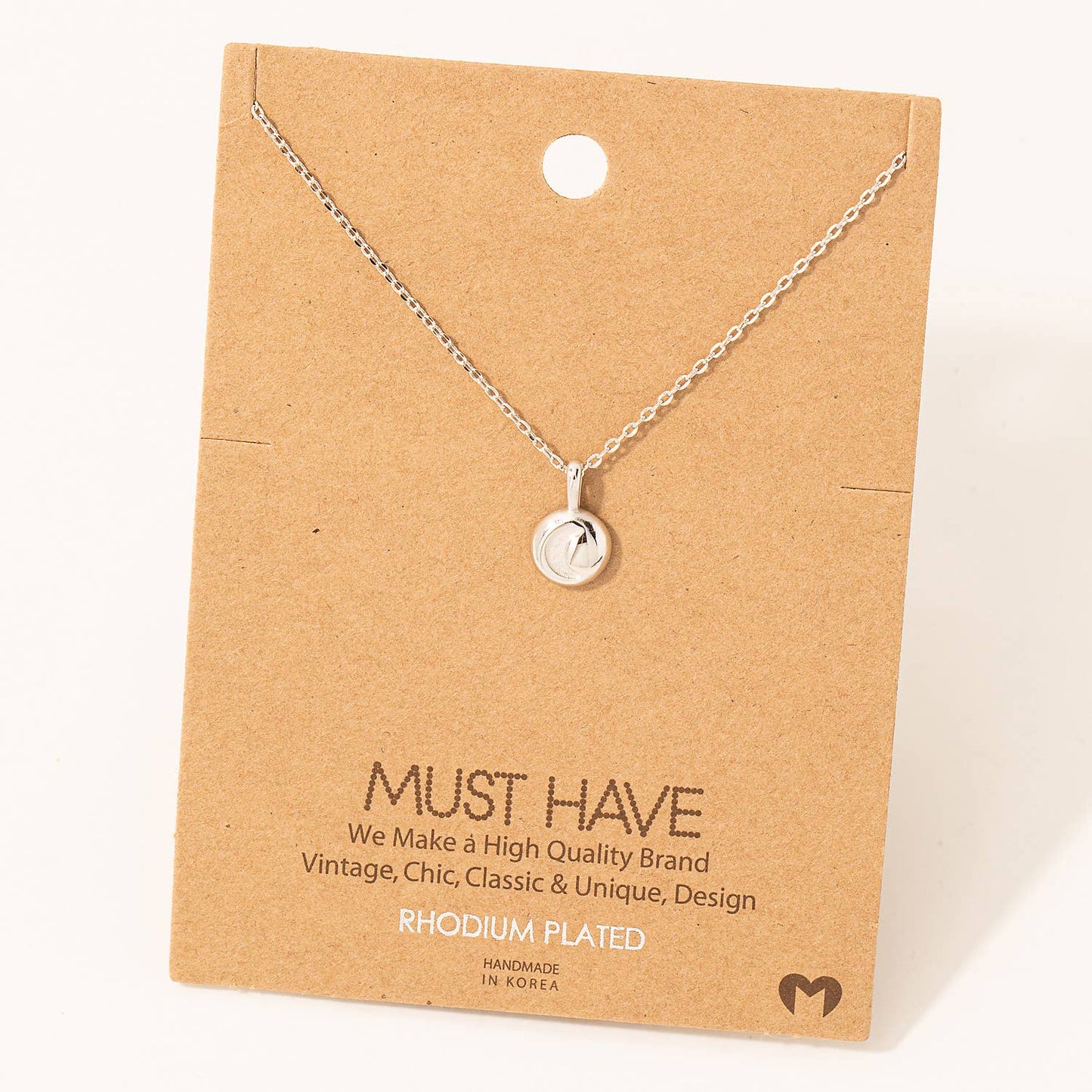 Mini Moon Coin Pendant Necklace