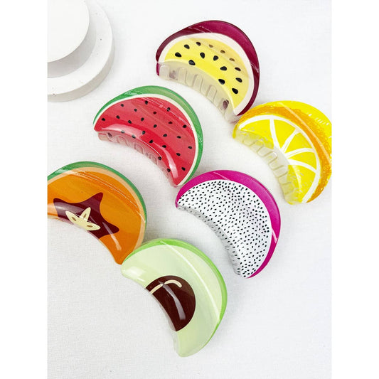 Fruit and Avocado Theme Hair Claw Clip