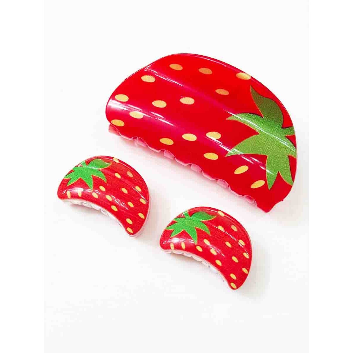Fruit Theme Hair Trio Claw Set