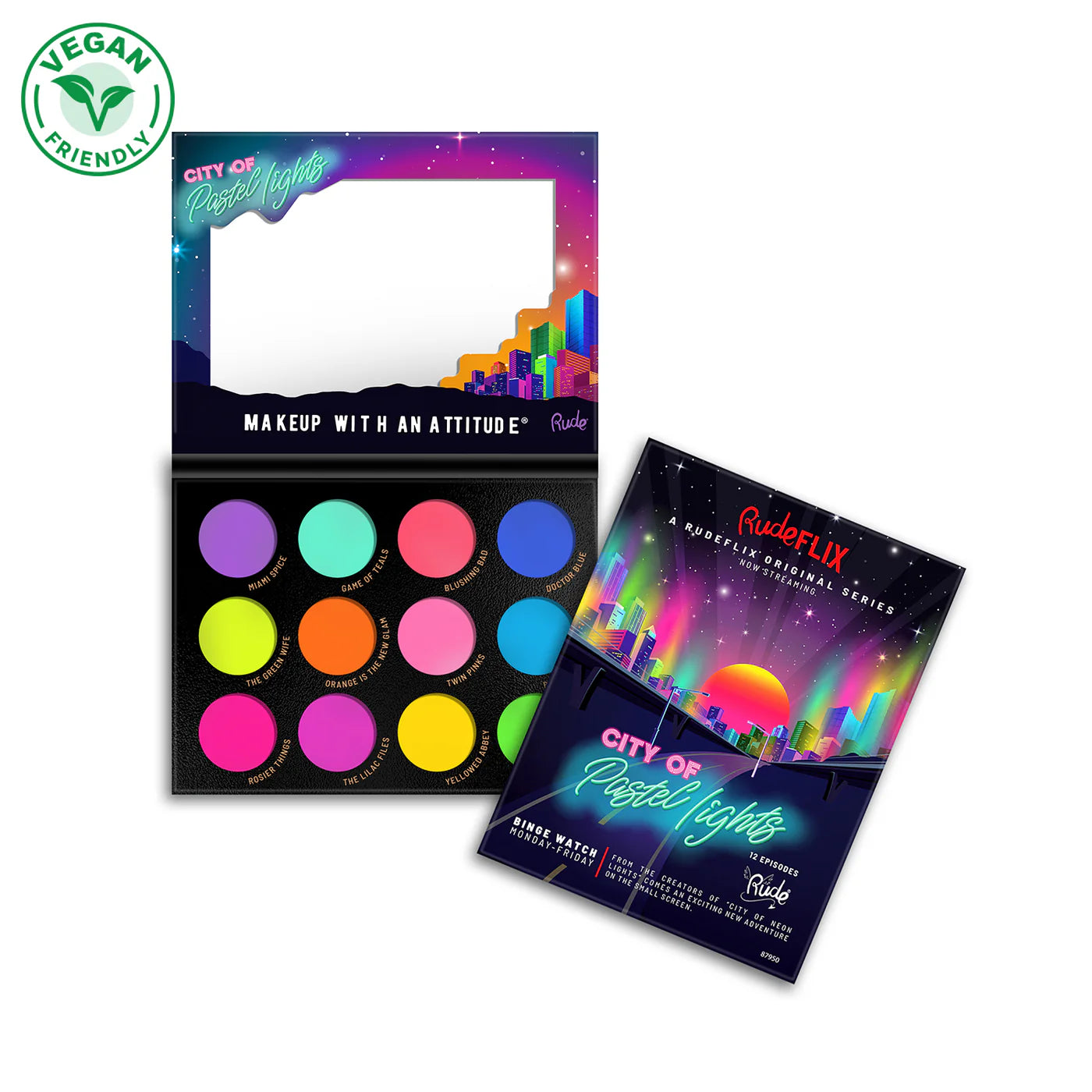 Rude Cosmetics - City of Pastel Lights 12 Shade Palette