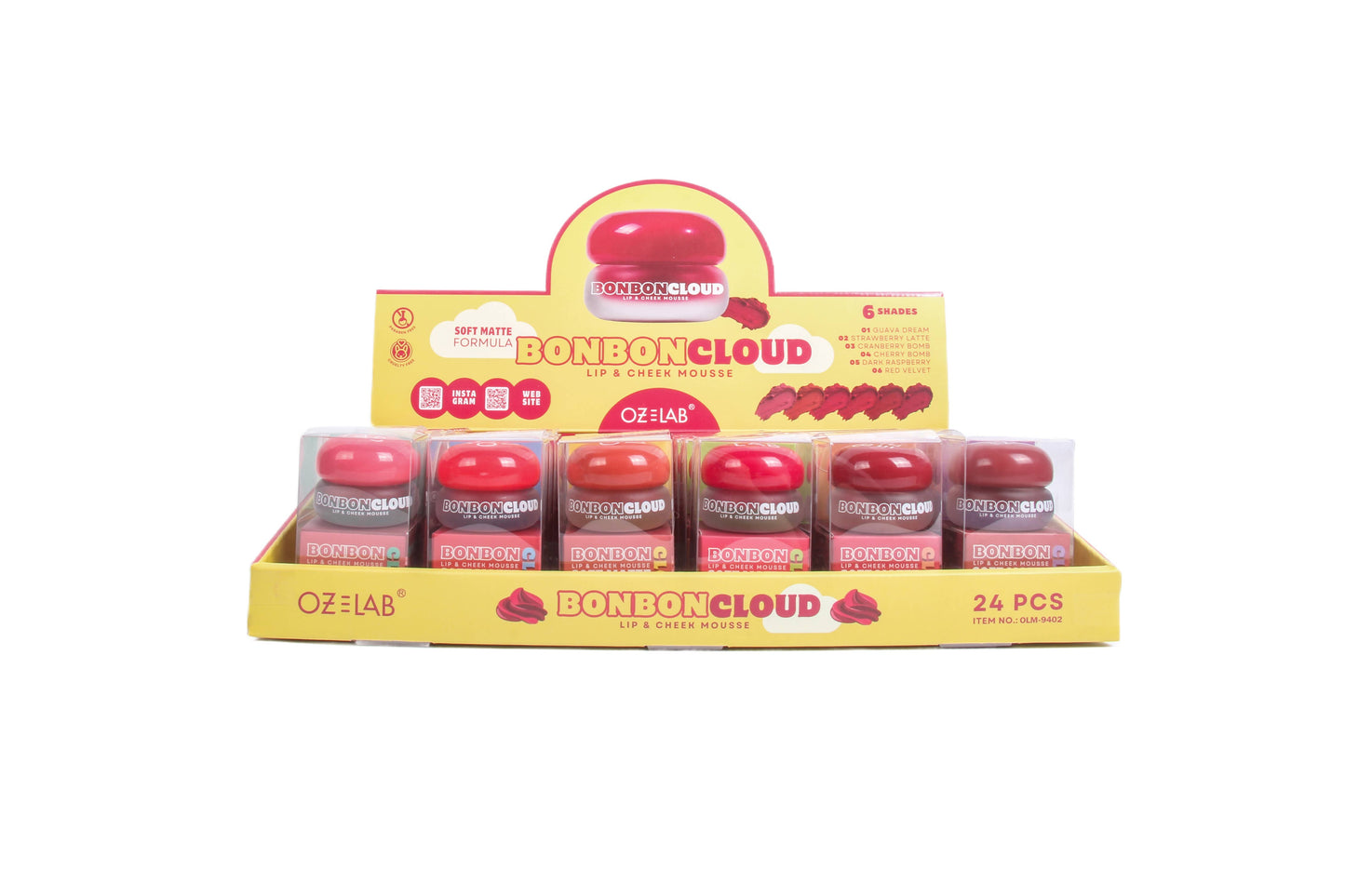 OZ LAB BEAUTY - Bon Bon Cloud - Lip & Cheek Mousse