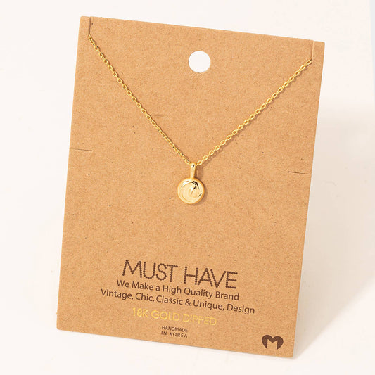 Mini Moon Coin Pendant Necklace