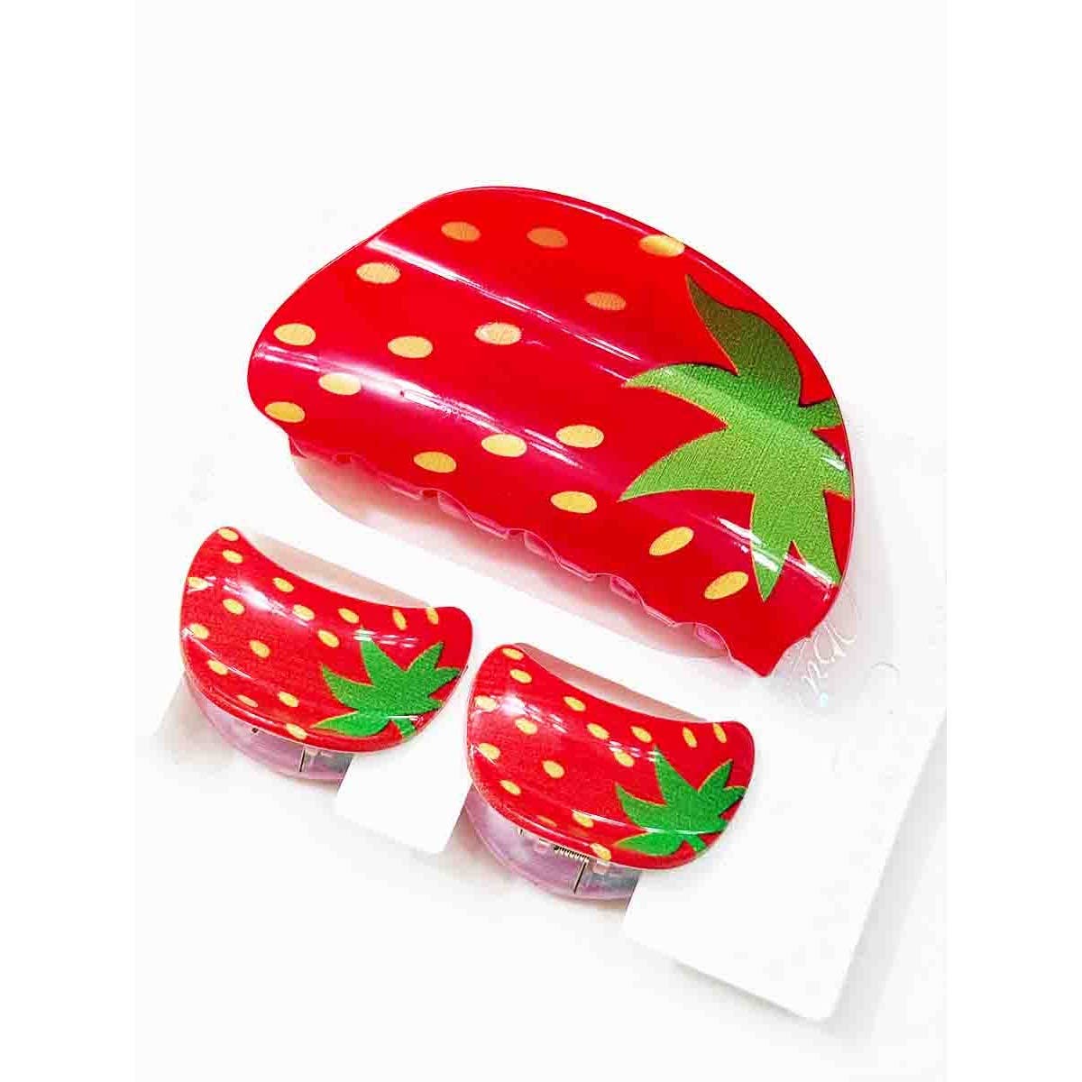 Fruit Theme Hair Trio Claw Set