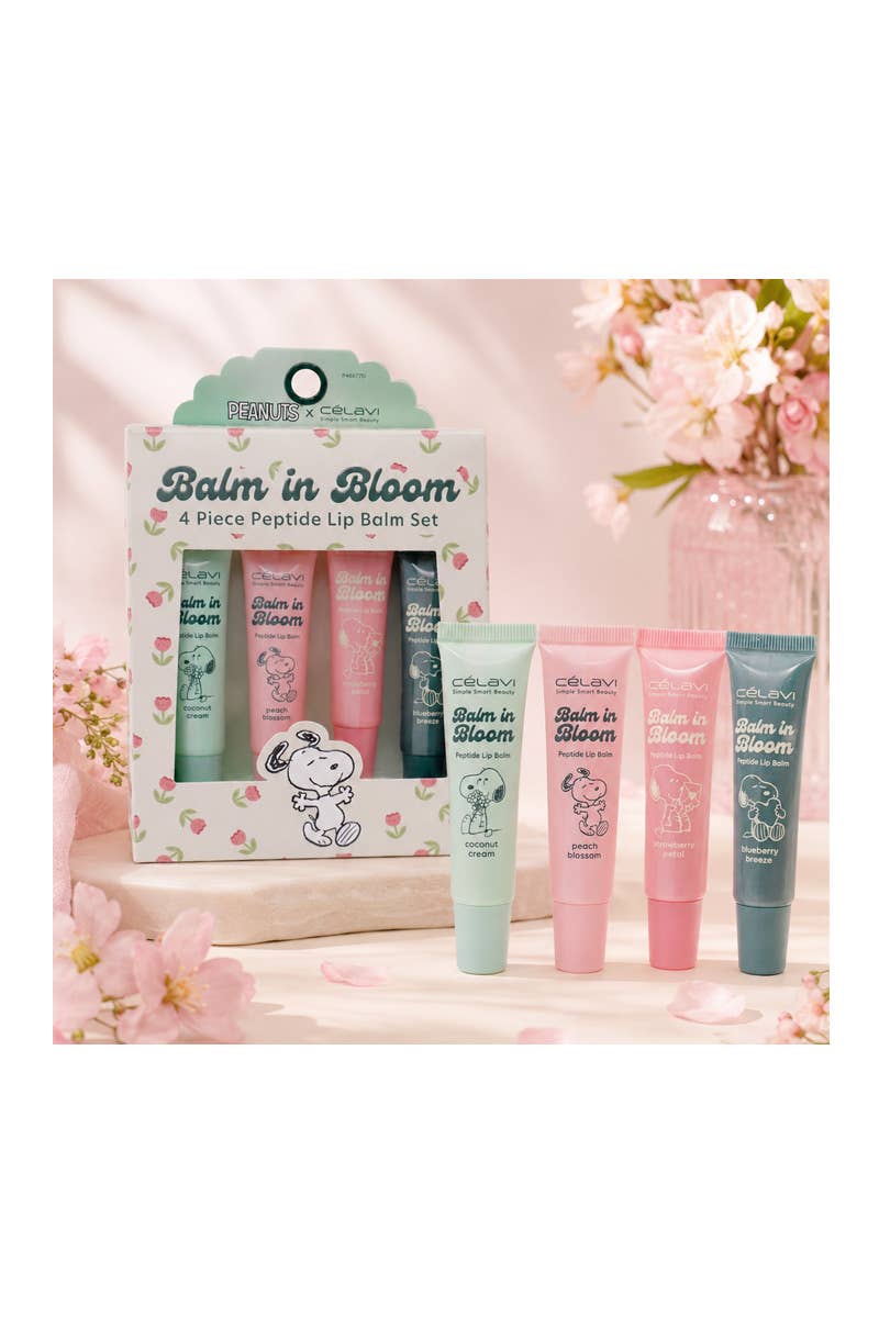 Celavi P46677D Balm in Bloom 4 pc Peptide Lip Balm Set - 12