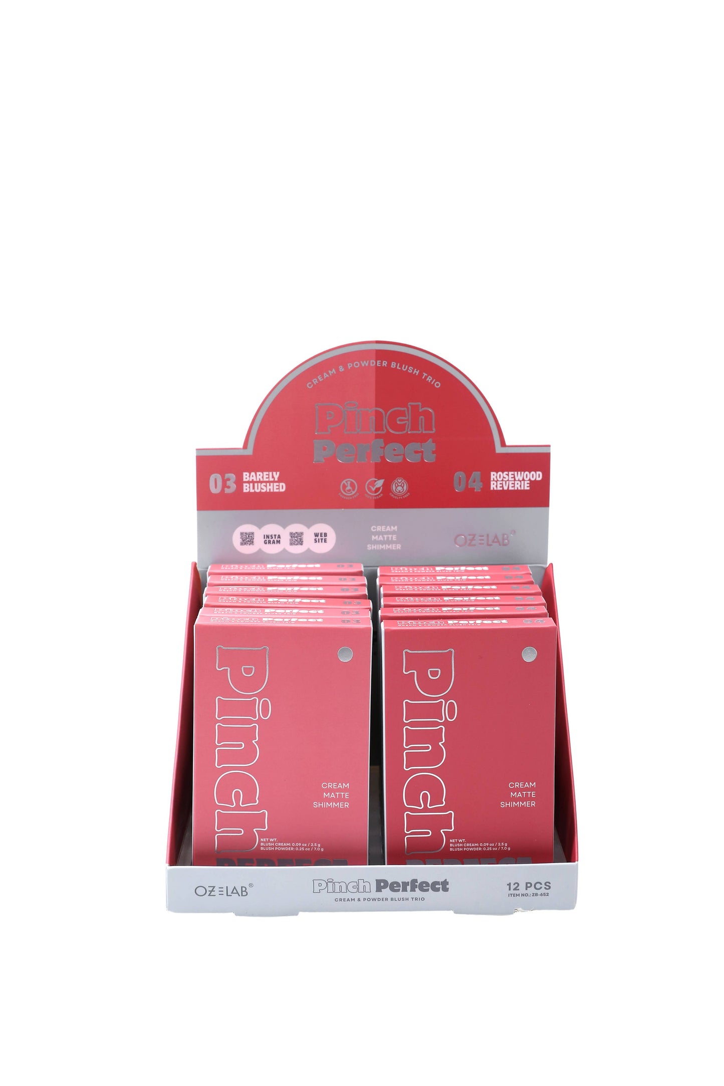 OZ LAB BEAUTY - Pinch Perfect - Cream & Powder Blush Trio - Version B