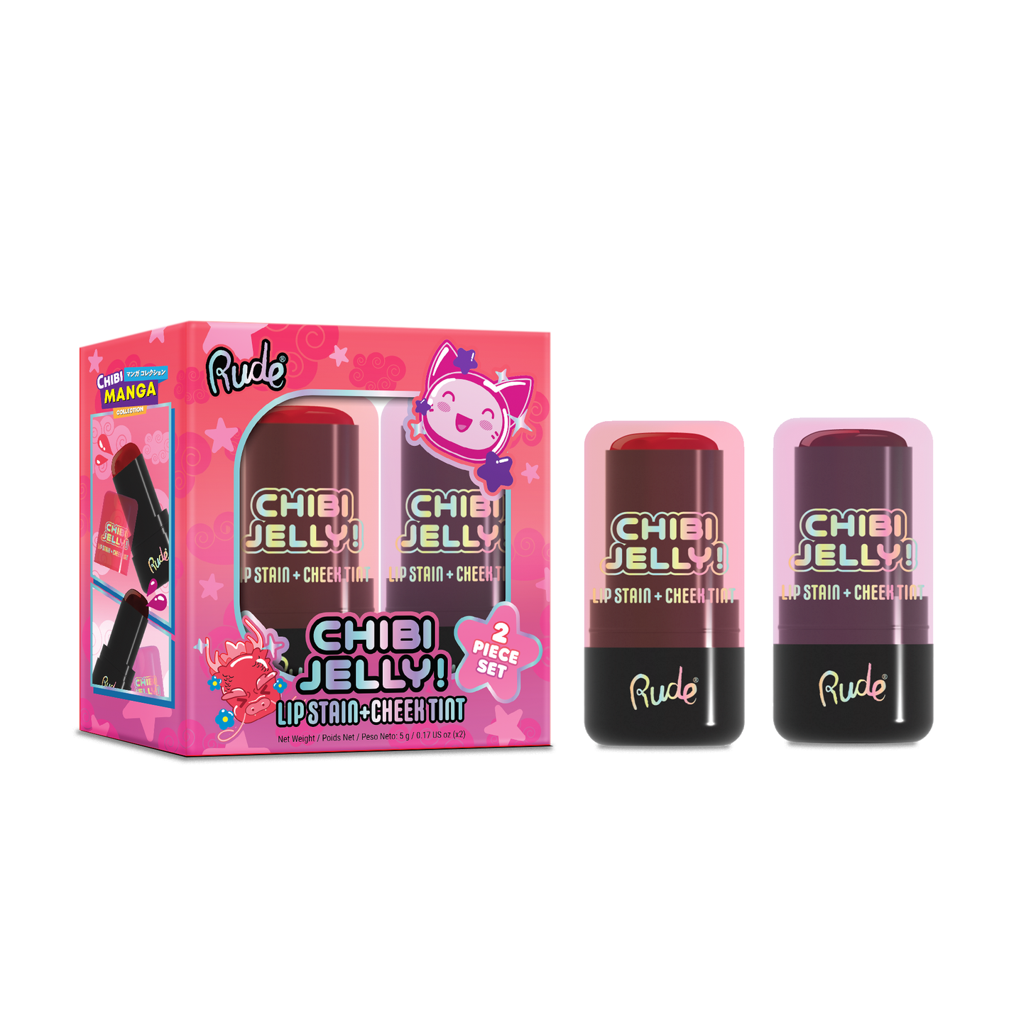 RUDE - Chibi Manga Collection Chibi Jelly! Lip Stain + Cheek Tint D