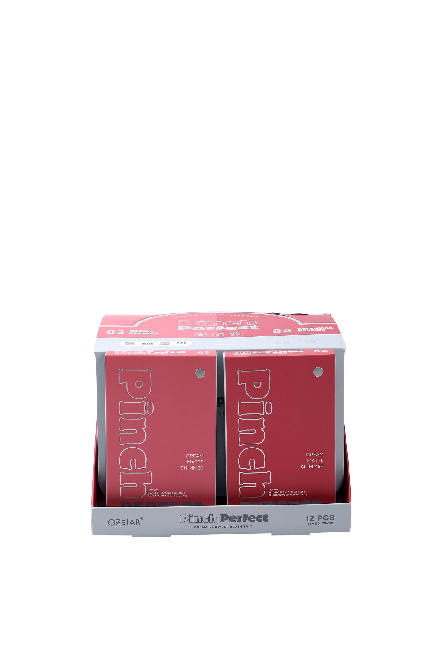 OZ LAB BEAUTY - Pinch Perfect - Cream & Powder Blush Trio - Version B